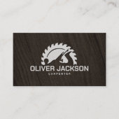 Carpenterdiensten cirkelzagen en plankmachines visitekaartje (Voorkant)