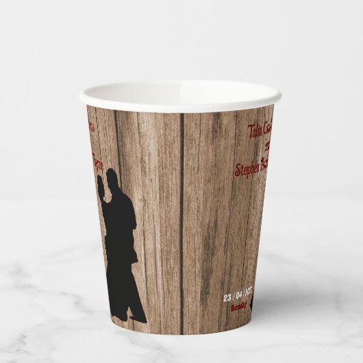 Carpenter's bruiloft papieren bekers (Links)