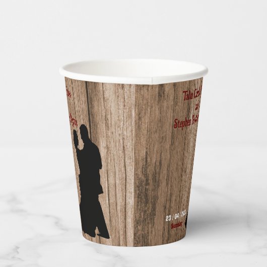 Carpenter's bruiloft papieren bekers (Rechts)