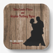 Carpenter's bruiloft papieren bordje (Voorkant)