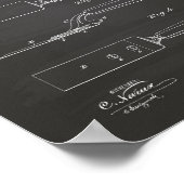 Carpenter's Chisel 1889 Patent Art Chalkboard Poster (Hoek)