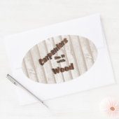 Carpenters doen het met hout ovale sticker (Envelop)