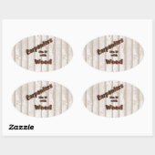 Carpenters doen het met hout ovale sticker (Vel)