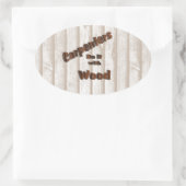 Carpenters doen het met hout ovale sticker (Tas)