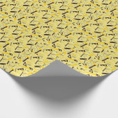 Carpenters Gereedschap, Houtbewerking Geel en Zwar Cadeaupapier (Hoek)