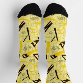 Carpenters Gereedschap, Houtbewerking Geel en Zwar Sokken (Top)