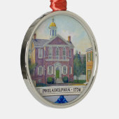 Carpenter's Hall - Philadelphia, Pennsylvania Metalen Ornament (Rechts)