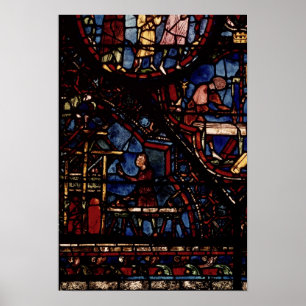 Carpenters op het werk, van het leven in St. Poster