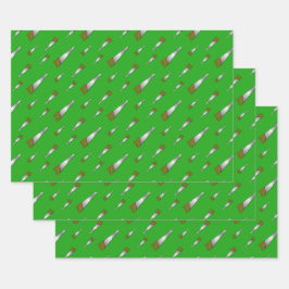 Carpenter's Saw Handyman Fun Green Inpakpapier Vel
