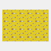 Carpenter's Saw Handyman Fun Yellow Inpakpapier Vel (Voorkant 3)