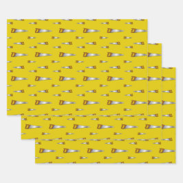 Carpenter's Saw Handyman Fun Yellow Inpakpapier Vel