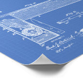 Carpenter's Square 1893 Patent Art Blueprint Poster (Hoek)