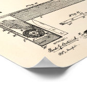 Carpenter's Square 1893 Patent Art Old Peper Poster (Hoek)