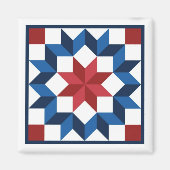 Carpenter's Star Barn Quilt Magnet (Voorkant)