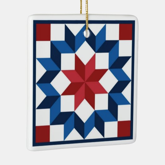 Carpenter's Star Barn Quilt Ornament (Rechts)