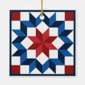 Carpenter's Star Barn Quilt Ornament (Achterkant)