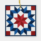 Carpenter's Star Barn Quilt Ornament (Voorkant)