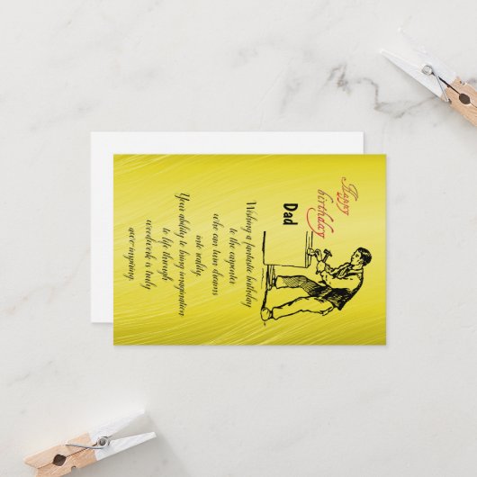 Carpenter's verjaardag kaart (Voorkant / Achterkant in situ)