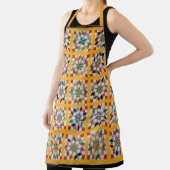 Carpenter's wiel quilt All-Over Print Apron Schort (Insitu)