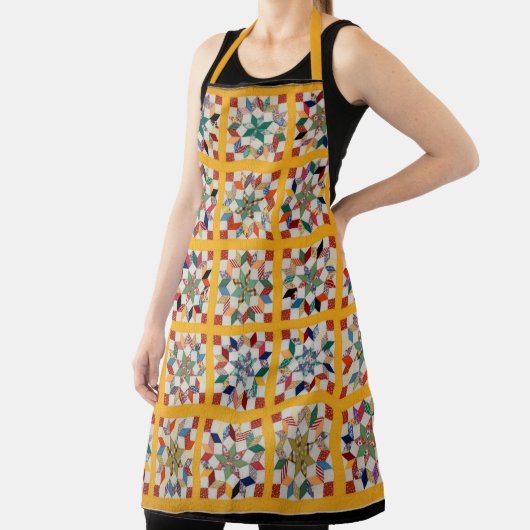 Carpenter's wiel quilt All-Over Print Apron Schort (Insitu)