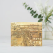 Carpenter's Yard en wasgoed van Vincent van Gogh Briefkaart (Staand voorkant)