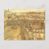 Carpenter's Yard en wasgoed van Vincent van Gogh Briefkaart (Voorkant)