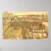 Carpenter's Yard en wasgoed van Vincent van Gogh Poster (Voorkant)
