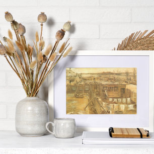 Carpenter's Yard en wasgoed van Vincent van Gogh Poster