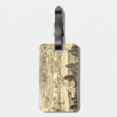 Carpentersville Illinois 1871 City Uitzicht Bagagelabel (Achterkant verticaal)