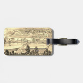 Carpentersville Illinois 1871 City Uitzicht Bagagelabel (Achterkant horizontaal)