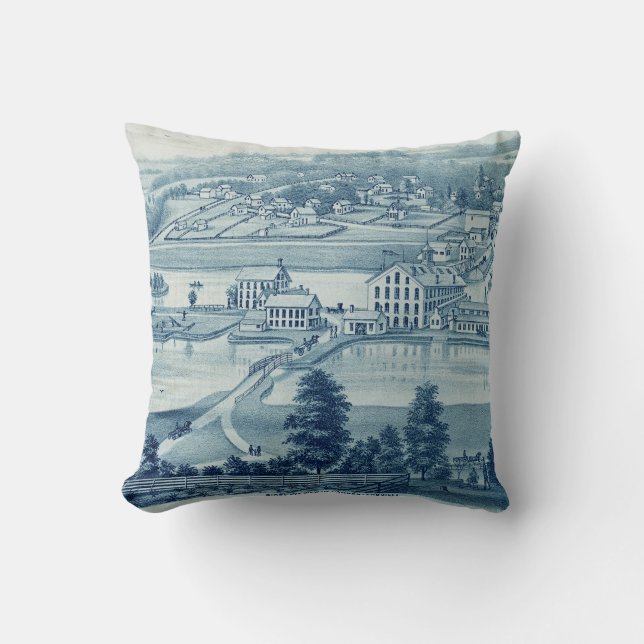 Carpentersville Illinois 1871 Illinois Iron n Bolt Kussen (Voorkant)