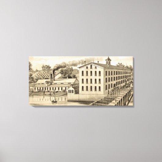 Carpentersville Illinois Iron and Bolt Co. 1871 Canvas Afdruk (Voorkant)