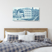 Carpentersville Illinois Iron en Bolt Co. Canvas Afdruk (Insitu (Slaapkamer))