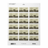 CARPENTERSVILLE ILLINOIS RAILROAD DEPOT TRAIN 1890 ETIKET (Full Sheet)