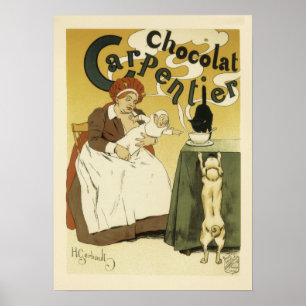 Carpentier Chocolat Advertisement Poster