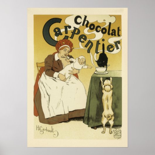 Carpentier Chocolat Advertisement Poster (Voorkant)