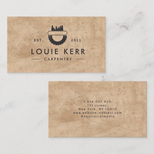  Carpentry Carpenter Visitekaartje (Voorkant / Achterkant)