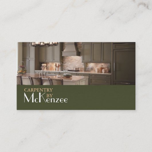 Carpentry, constructiemandel, houten vloerbedekkin visitekaartje (Voorkant)