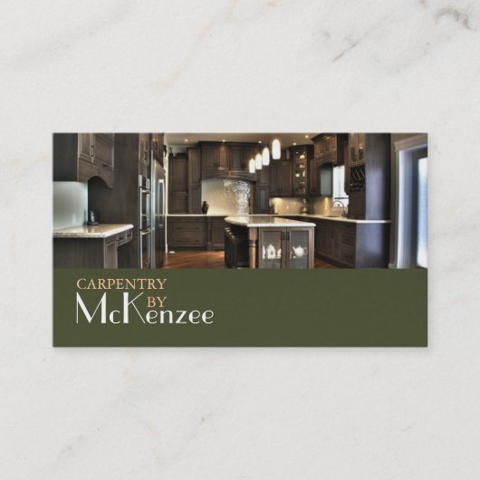 Carpentry, constructiemandel, houten vloerbedekkin visitekaartje (Voorkant)