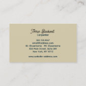 Carpentry Construction Carpenter Rustiek hout Visitekaartje (Achterkant)