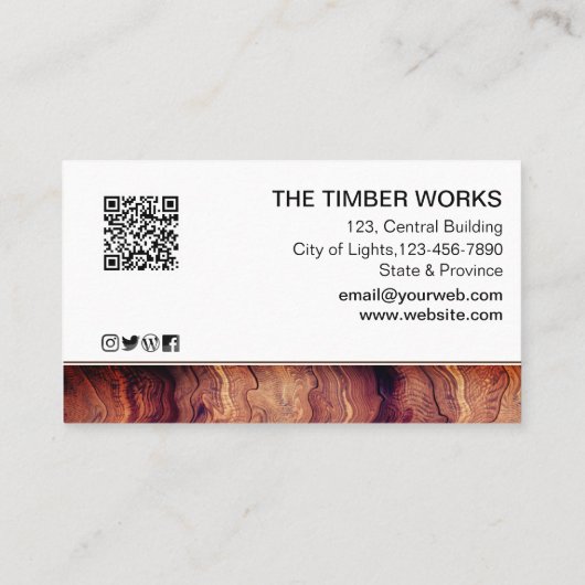 Carpentry Handyman Gereedschap Houten Werken Visitekaartje (Achterkant)