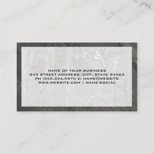 Carpentry Handyman Tools Visitekaartje (Achterkant)