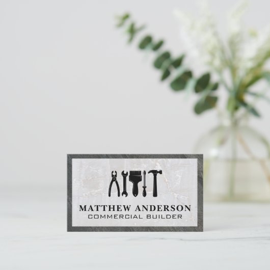 Carpentry Handyman Tools Visitekaartje (Staand voorkant)