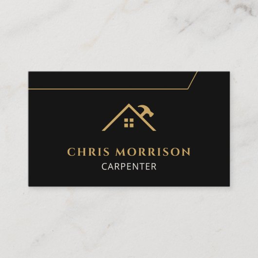 Carpentry Home Builder Carpenter Contractor  Visitekaartje (Voorkant)