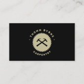 Carpentry Home Construction Hammer Round Saw Visitekaartje (Voorkant)