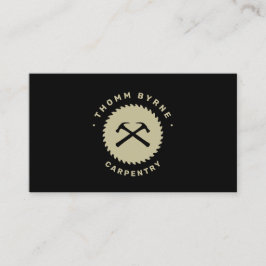 Carpentry Home Construction Hammer Round Saw Visitekaartje