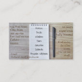 Carpentry, houtbewerking en keukenfitter visitekaartje (Achterkant)