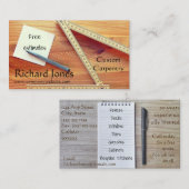 Carpentry, houtbewerking en keukenfitter visitekaartje (Voorkant / Achterkant)