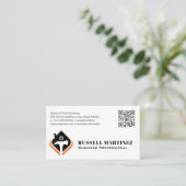 Carpentry Logo | QR-code-Visitekaartje Visitekaartje (Staand voorkant)