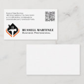 Carpentry Logo | QR-code-Visitekaartje Visitekaartje (Voorkant / Achterkant)